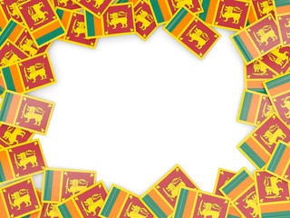 Frame with flag of sri lanka