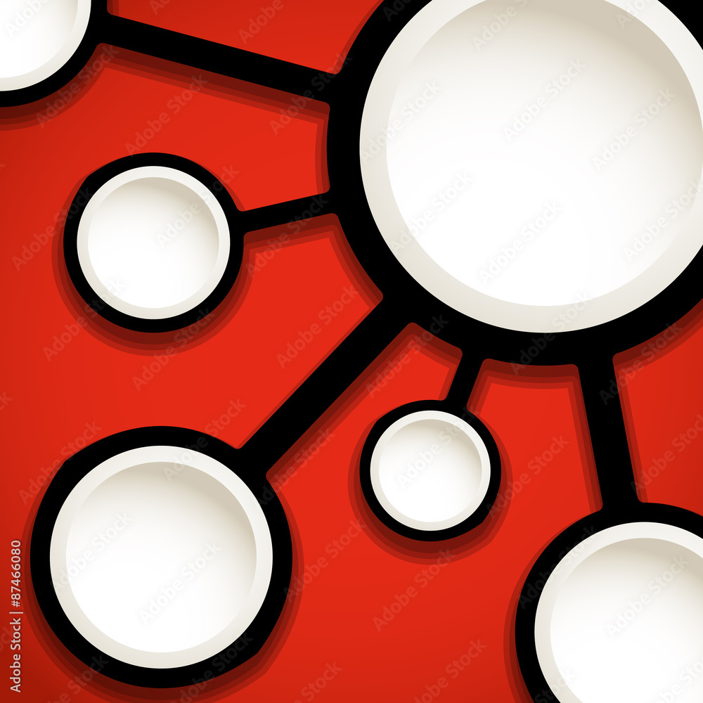 Leinwandbilder Abstract connection scheme. Template for a text