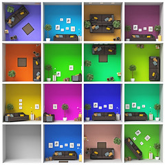 rooms in the shelves