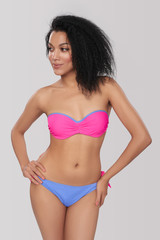 Fototapeta premium Smiling woman in swimsuit