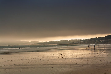 Storm covering Lanzada beach