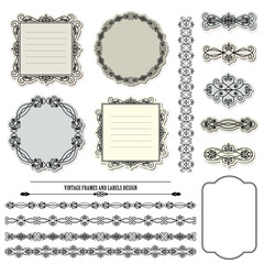 Filigree frames and borders. Items are saved in brushes.