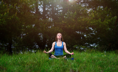 Fototapeta premium Yoga on the nature