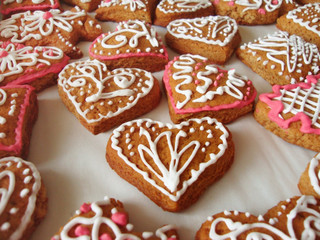 Homemade Gingerbread hearts