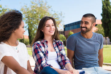 Students in School Campus