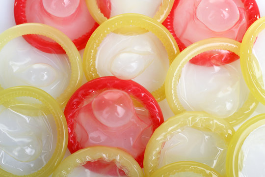 open red and yellow condoms