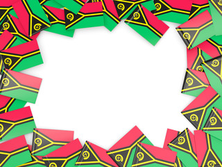 Fototapeta na wymiar Frame with flag of vanuatu