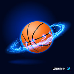 Fototapeta premium Basketball high voltage