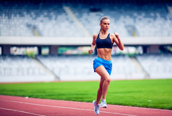 Fitness Woman on stadium