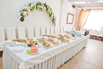food on wedding reception
