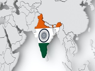Map of worlds. India.