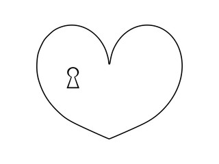 heart, closed on the lock, lock in the shape of a heart

