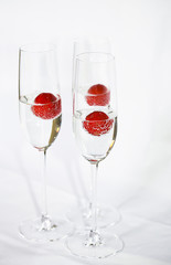 Three glasses of champagne