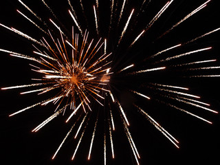 Shining Fireworks Bursts.