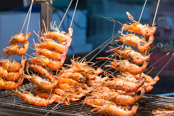 shrimp on the grill