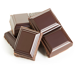 Chocolate isolated on white background