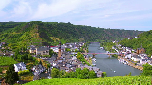 View of the small German town Cochem.