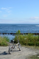 Obraz premium 自転車と海