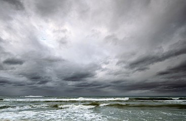 Dramatic sky over Baltic sea