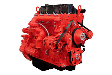 The image of an engine under the white background