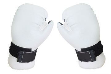 boxing gloves under the white background