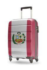 Suitcase with national flag on it - Peru