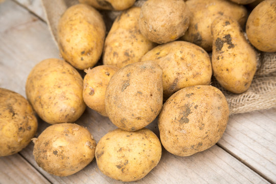 Dirty Raw White Potatoes