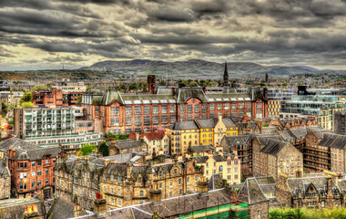 Fototapeta na wymiar View of Edinburgh College of Art in Scotland