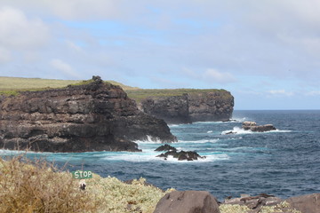 Fototapeta na wymiar Cliffs at the Galapagos Islands