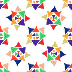 abstract seamless hand draw pattern cross star