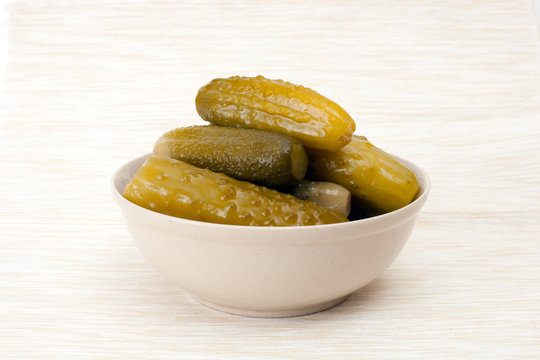 a plate of pickles