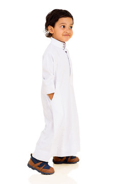 Little Muslim Boy Walking