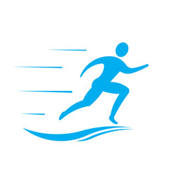 Fototapeta na wymiar Man runner logo