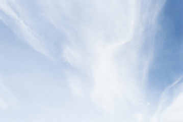 bright beautiful blue sky with clouds, as background