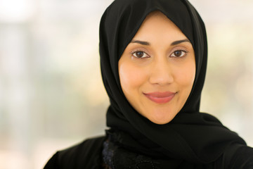 muslim woman closeup portrait