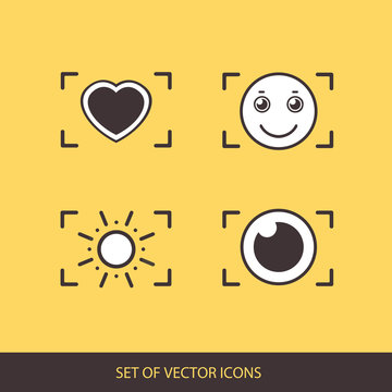 Photos Logo. Camera, logo vector set. Trendy Hipster camera. pho