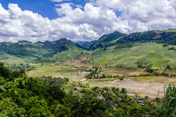 Mountain with blue sky
