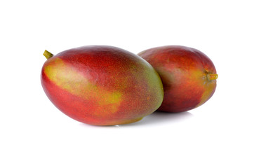ripe mango (plammer) on white background