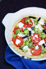 vegetarian pizza with cheese