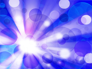 Lights on blue background.