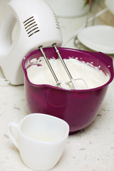 mixer and cream