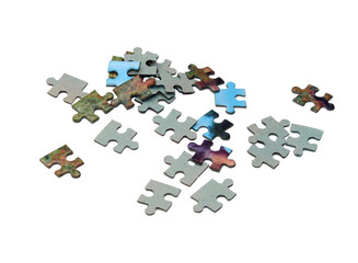 Sparse element of puzzle on a white background