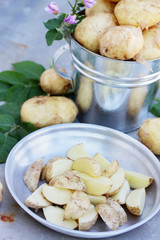 potatoes sliced
