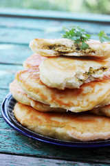 Large meat pies with spices