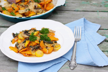 vegetable stew with mushrooms