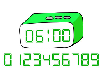 hand draw sketch of Digital Alarm Clock 
