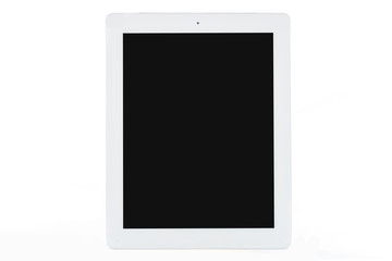 white tablet on white background