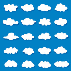 Vector illustration of clouds collection
