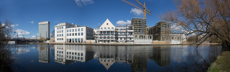 Naklejka premium Baustellenpanorama