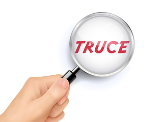 truce showing through magnifying glass